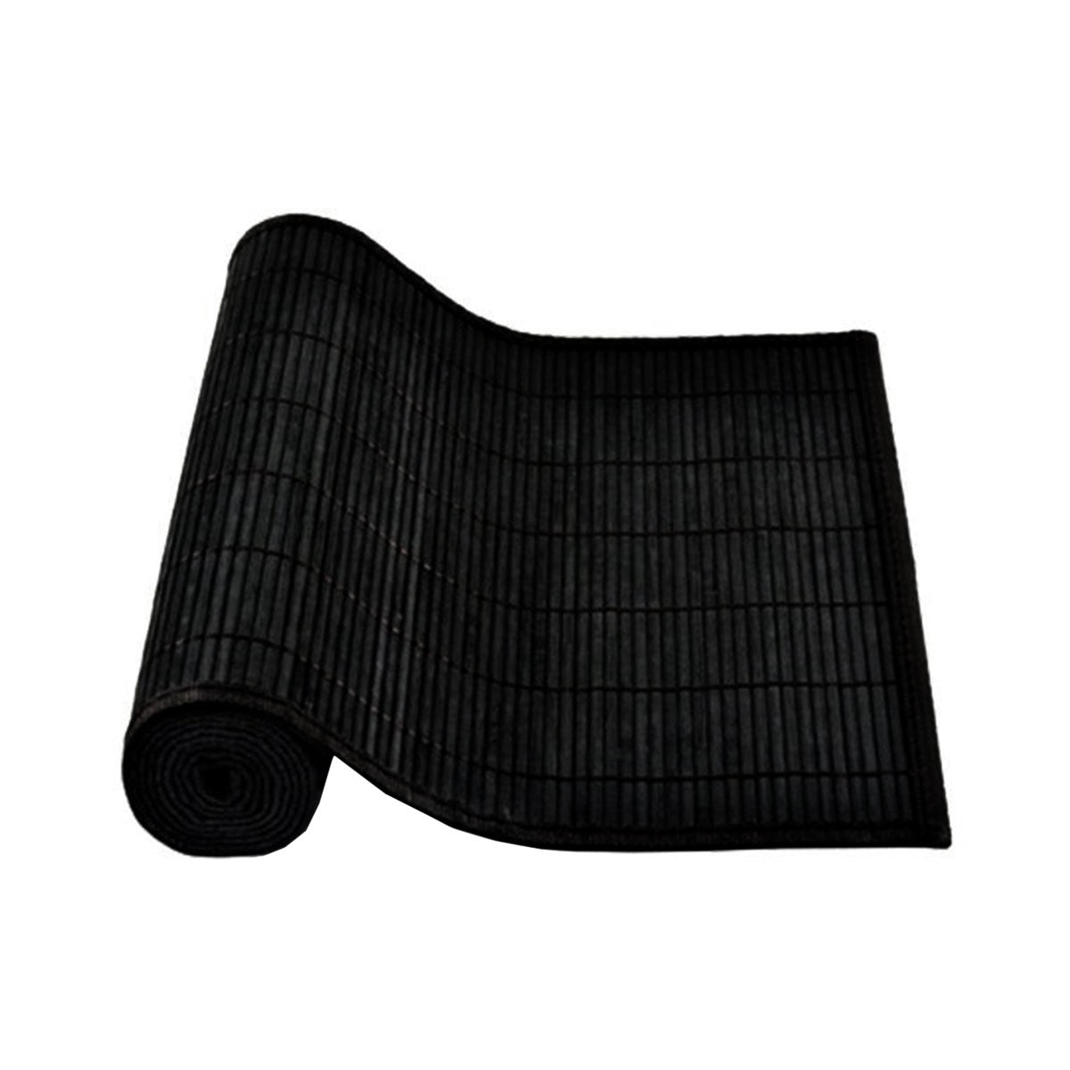 Narrow Slat Bamboo Table Runner 140 x 33cm Black - NuSea